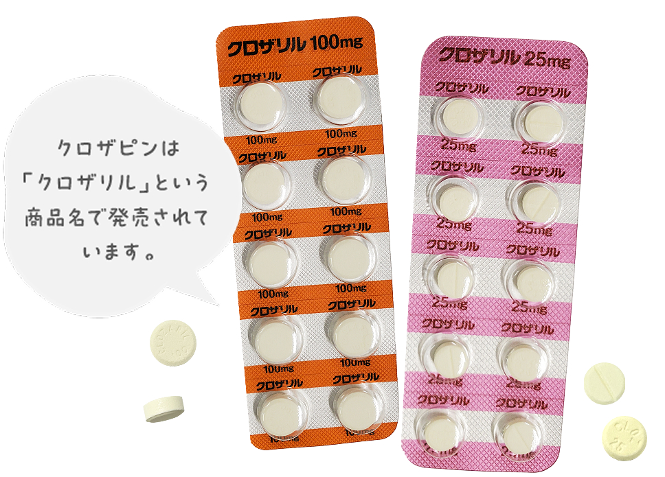 クロザピンの写真 クロザピンは「クロザリル」という商品名で発売されています。